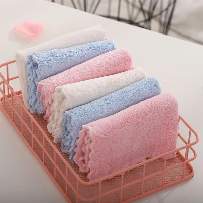 Coral cloth baby towel super absorbent towel 25*25