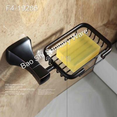 Manufacturers direct bath towel rack set european-style bathroom rack black copper towel rack without holes