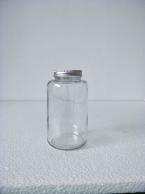 500ml round glass bottle with aluminum lid