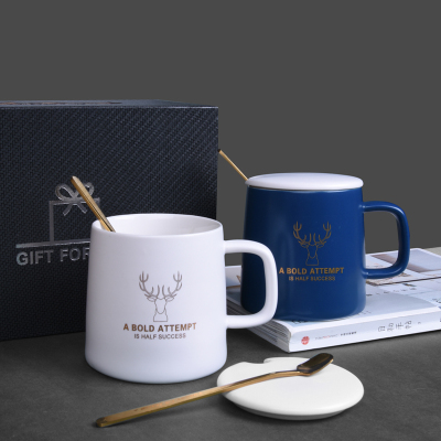 Personalized elk birthday gift for boyfriend and girlfriend meeting business companion hand gift ceramic cup