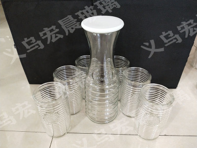 Manufacturer direct sale 2019 new exquisite glass water glass beverage cup set variety of styles a set of seven