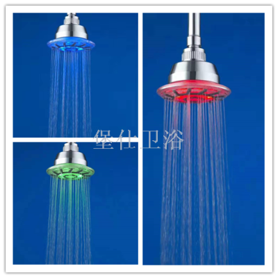 Luminescent ceiling spray LED three color temperature control colorful shower room bathroom accessories shower head