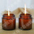 Manufacturer direct sale glass candle cup brown glass candle cup with aluminum cover