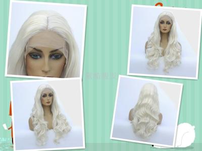 European and American hot-selling wig before lace hair chemical fiber head cover export style lace manufacturers direct sales