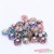Fashion Charm Loose Beads Silver Accessories Beaded Colorful Pan Dona Bracelet Women's 925 Silver DIY Fixed Beads