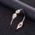 Fashion Elegant Zircon Kissing Gourami Bracelet Titanium Steel Plated 18K Rose Gold Bracelet Colorfast Women's Wild