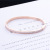 Women's Rose Gold Rhinestone-Encrusted Jewelry Bracelet Korean Titanium Steel Simple Open Student Temperamental Girlfriends Bracelet Jewelry