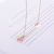 Fashion Titanium Steel 18K Rose Gold Plated Women's Elegant Exquisite Clavicle Chain Frosted Butterfly Necklace Jewelry Gift
