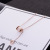 Fashion Big Brand Titanium Steel Mud Stone Rolling Stone Necklace Titanium Steel 18K Rose Gold Clavicle Chain Colorfast Ornament for Women