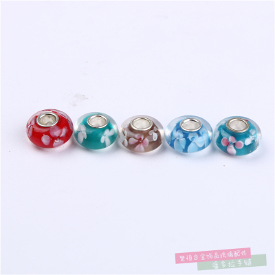 Pattern Pattern Embedded Glaze Color String Ornament Bracelet Decorative Beaded Necklace DIY Pendant Various Colors