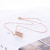 Korean Style Fashion Vintage Abacus Necklace Titanium Steel Plated 18K Rose Gold Clavicle Chain Colorfast Ornament for Women