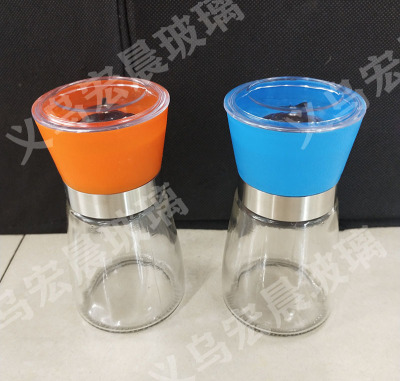 Manufacturers direct glass seasoning bottle black pepper glass grinding seasoning bottle