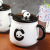 Creative mug with lid and spoon Korean coffee cup office home (60 PCS)