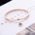 European and American Famous Black and White Double-Sided Bracelet Titanium Steel 18K Rose Gold Bracelet Women's Colorfast Ornament All-Match Gift