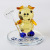 Creative household decoration articles: yellow crystal piglet handicraft articles