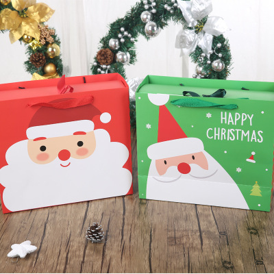 Korean Christmas gift bags wholesale Christmas handbag Christmas Eve apple paper bag Q551 large