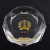 Octagon gold-plated silver k9 crystal ashtray customized creative fashion European practical ashtray household necessities