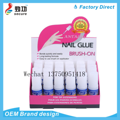Nail Glue Nail 3g 10 grams of glue nail nail paste drill special glue nail glue display box packaging