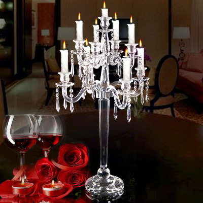 Manufacturers direct romantic personality crystal candlestick customized creative European style wedding decoration gifts