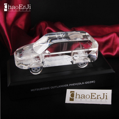 Manufacturer supply k9 crystal car decoration 3D internal decoration technology creative customized gifts exclusive logo lettering