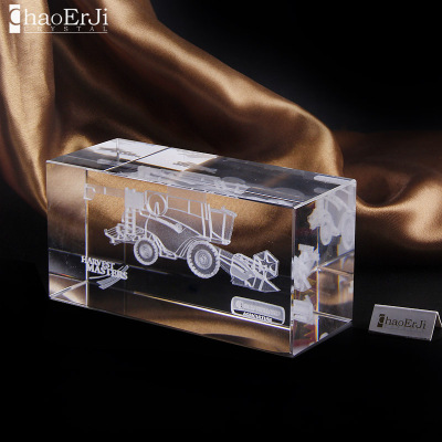 K9 crystal cube 3D laser internal carving custom logo inside carving manufacturers custom 4S shop gifts