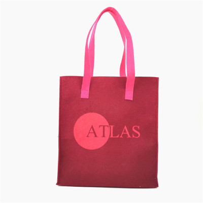 Manufacturers custom production of color portable felt bags multi-color needled felt shopping bags LOGO can be printed