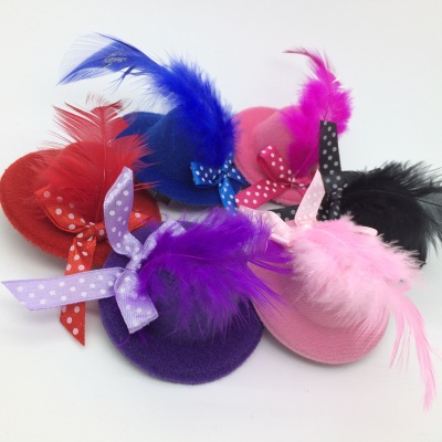 Stage show children's hair accessories small hat hair clip temperamental hair clip bow hair accessories wholesale manufa
