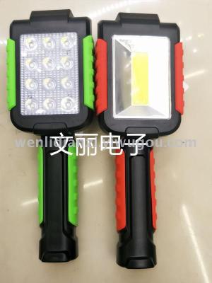 New hot selling USB rechargeable dry battery dual working light COB working light LED working light outdoor lighting