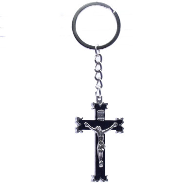 SARIE black cross key chain pendant religious ornaments travel souvenirs gifts