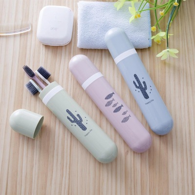 Travel toothbrush box portable picking brush teeth cup toiletries CPU storage box Travel men and women toiletries cup with cover