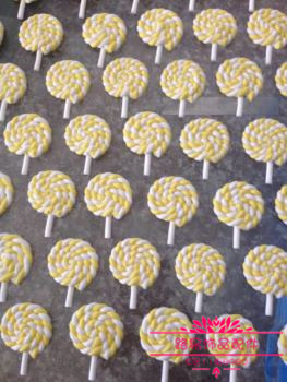 Handmade clay lollipop key pendant simulation food