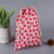Flake pattern cotton and linen drawstring bag sack sack sack canvas bag green shopping bag wholesale