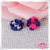 Colored soft glue flower embellished cake model accessory material