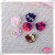 Colored soft glue flower embellished cake model accessory material