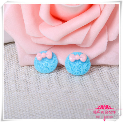 Blue bow knot girls fashion accessories materials