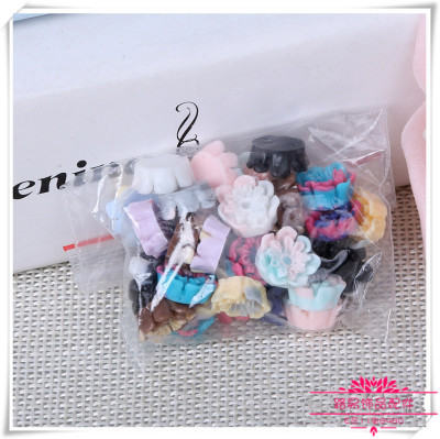 Colored soft glue flower embellished cake model accessory material