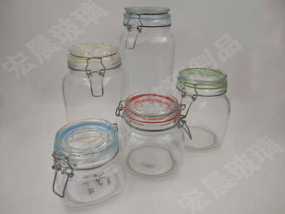 Manufacturers direct glass sealing cans kitchen supplies square - shaped buckle glass sealing cans, storage tanks