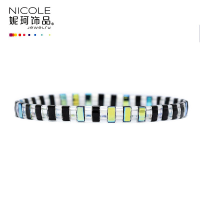 Chinese valentine's day gift nicole jewelry Japan TILA rice beads elegant temperament woven bracelet gift products transparent bracelet