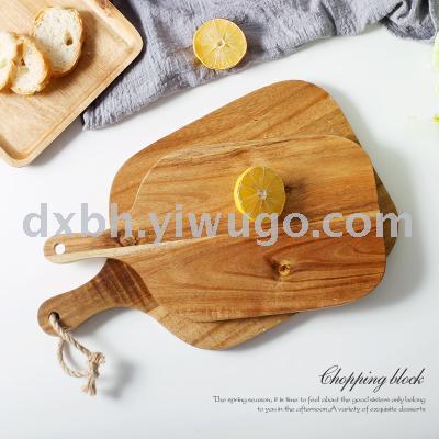 Acacia wood pizza plate cake bread tray square pizza steak wood plate wooden dessert plate