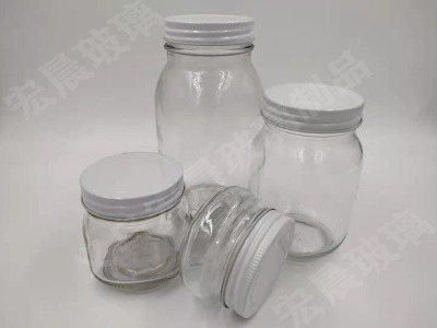 Manufacturers direct glazed glass pickles bottle glass honey bottle seal glass bottles