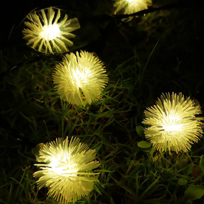 Maomao ball solar lamp LED100 waterproof low pressure outdoor black line park decoration 20 warm white factory direct sale