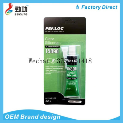 FENLOC CLEAR SILICONE (32 g) Hi-Temp 100% Silicone Grey RTV Gasket Maker 85g