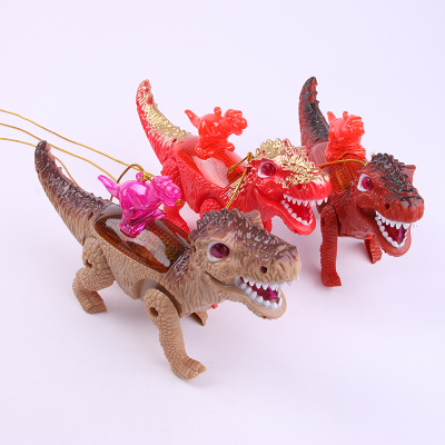 Children's toys Luminous toy with rope walking musical electric tyrannosaurus toy wholesale 