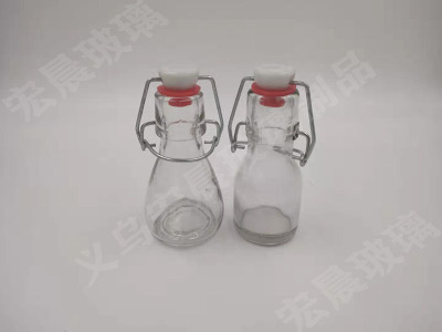 Manufacturers direct glass iron buckle bottle cone, straight tube, square, multi - edge, rain, finger glass bottle