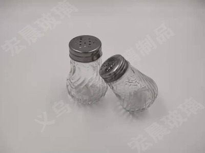 Glass seasoning bottle big belly twist grain glass seasoning bottle multi-capacity glass bottle