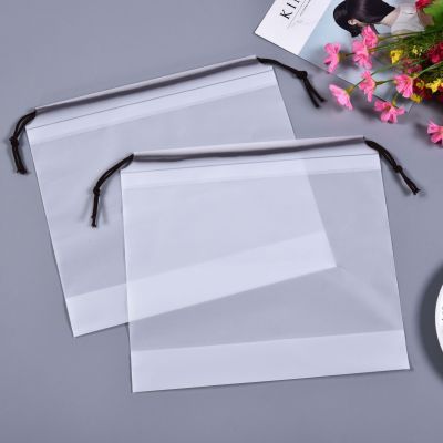 Drawstring Bag Drawstring Bag Towel Waterproof Packaging Bag Travel Buggy Bag Frosted Face Cloth Plastic Bag 28*24