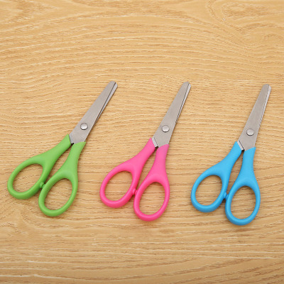 Color plastic scissors children's manual cutting safety paper cutting does not embroidery steel office scissors beauty scissors manufacturers wholesale
