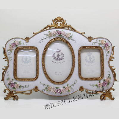 [factory direct sale] supply European three hole resin frame classical style home furndecoration studio wedding