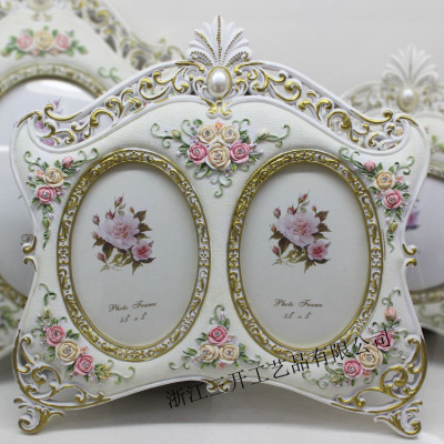 [factory direct sale] supply European classic style 5 inch double frame resin frame home furnishing accessories
