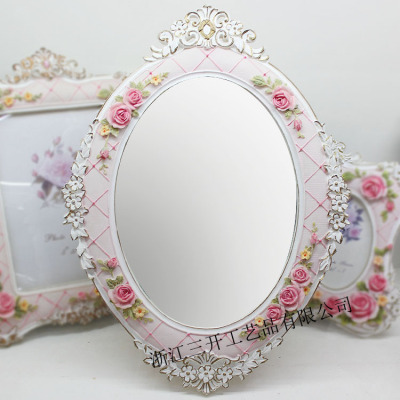 [factory direct sale] supply European resin mirror/dressing mirror pastoral style home furndecoration